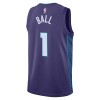Dres Charlotte Hornets Lamelo Ball 1 Jordan 2022-23 Statement Edition Ljubičasta Swingman